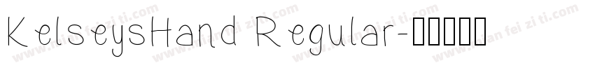 KelseysHand Regular字体转换